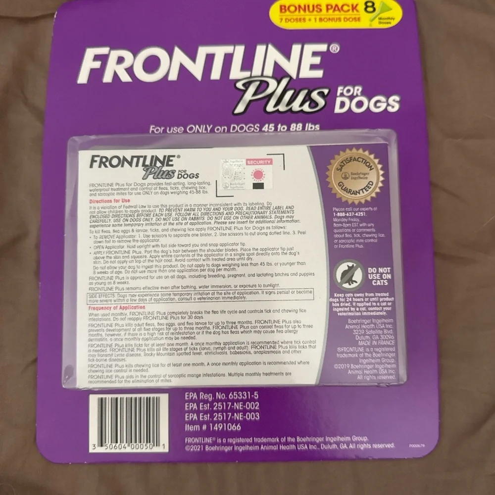 Frontline plus for dogs